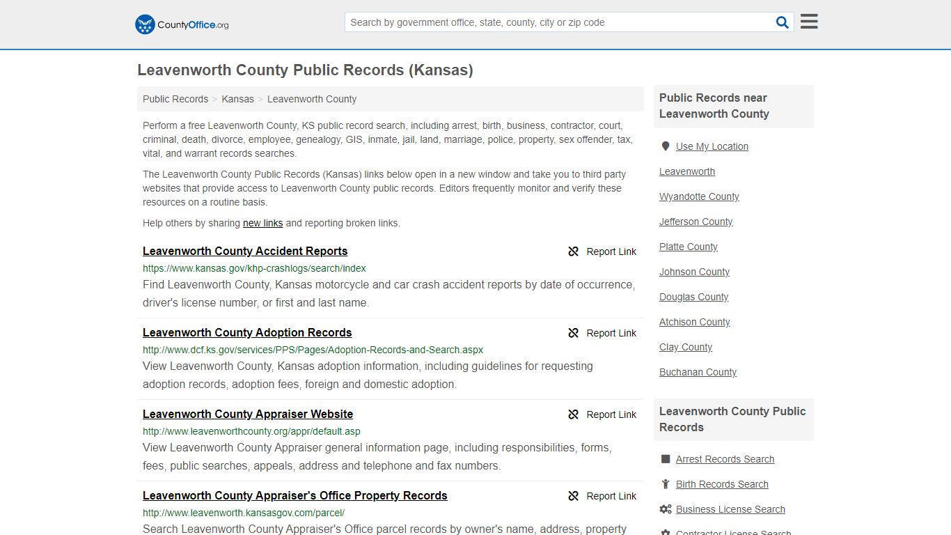 Public Records - Leavenworth County, KS (Business ...